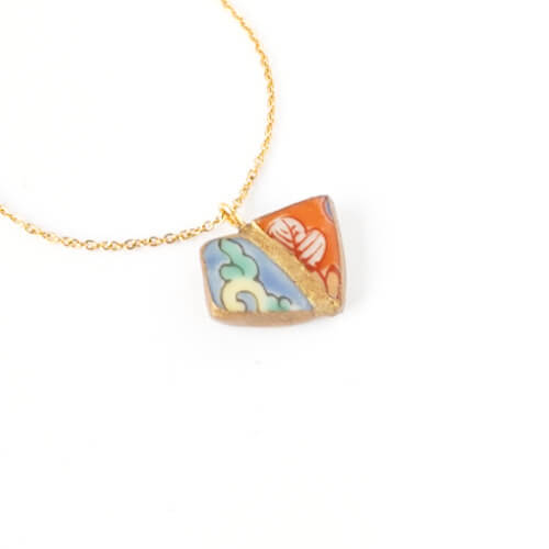 Yobitsugi Necklace-Kintsugi jewelry-Japanese pottery jewelry-JAPONICA