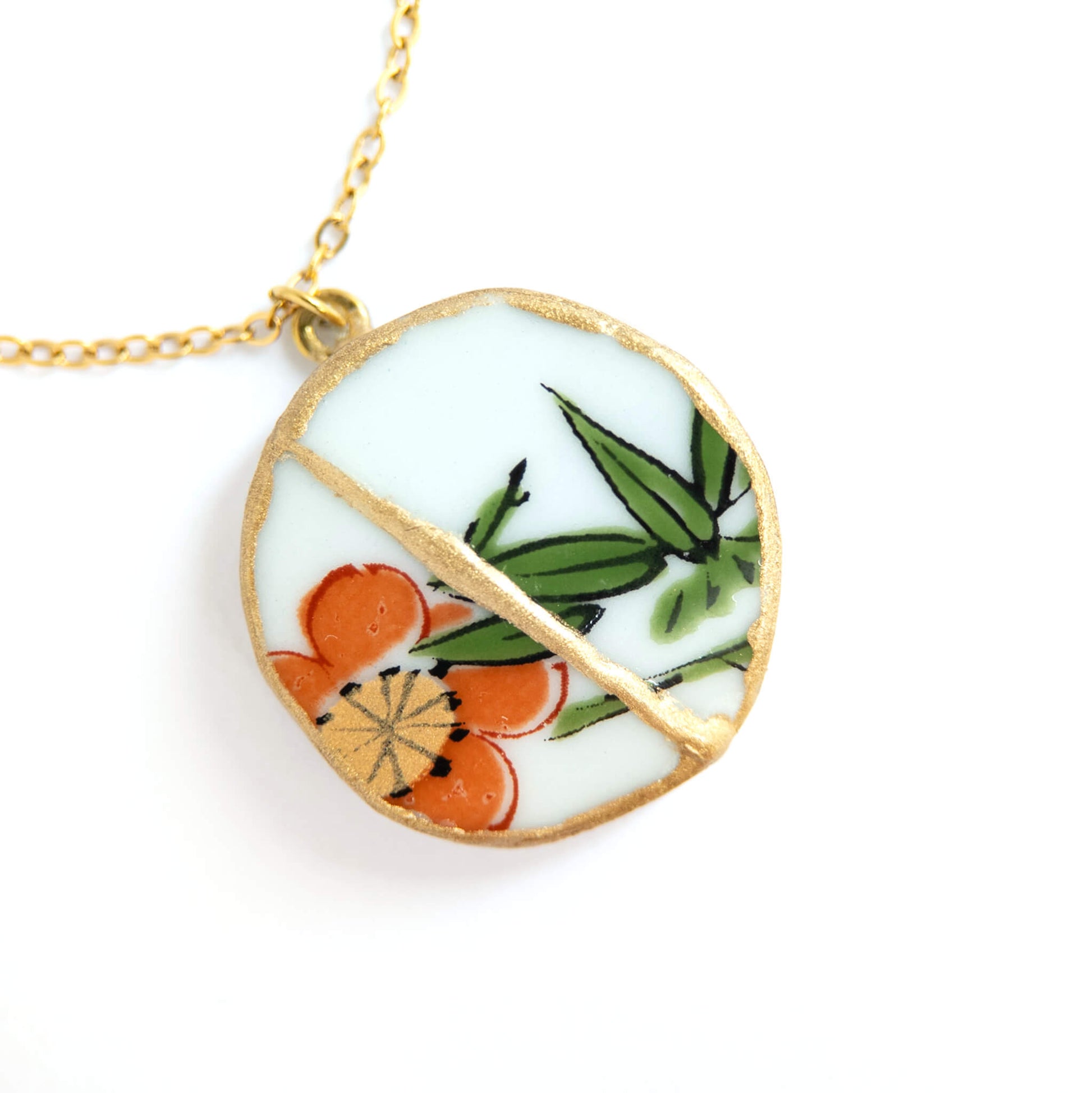 Ware Kintsugi Necklace - White Red