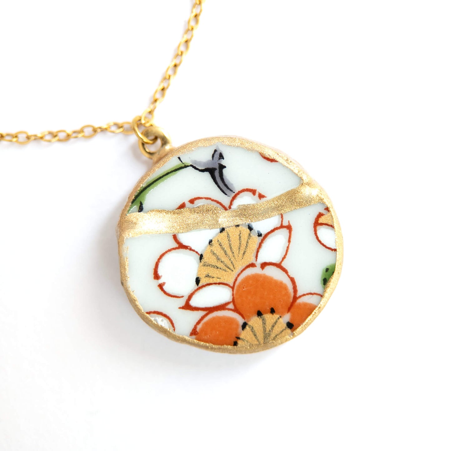 Ware Kintsugi Necklace - White Red