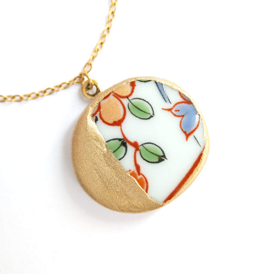 Kake Kintsugi Necklace - White Green