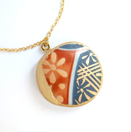 Kake Kintsugi Necklace - Blue Red