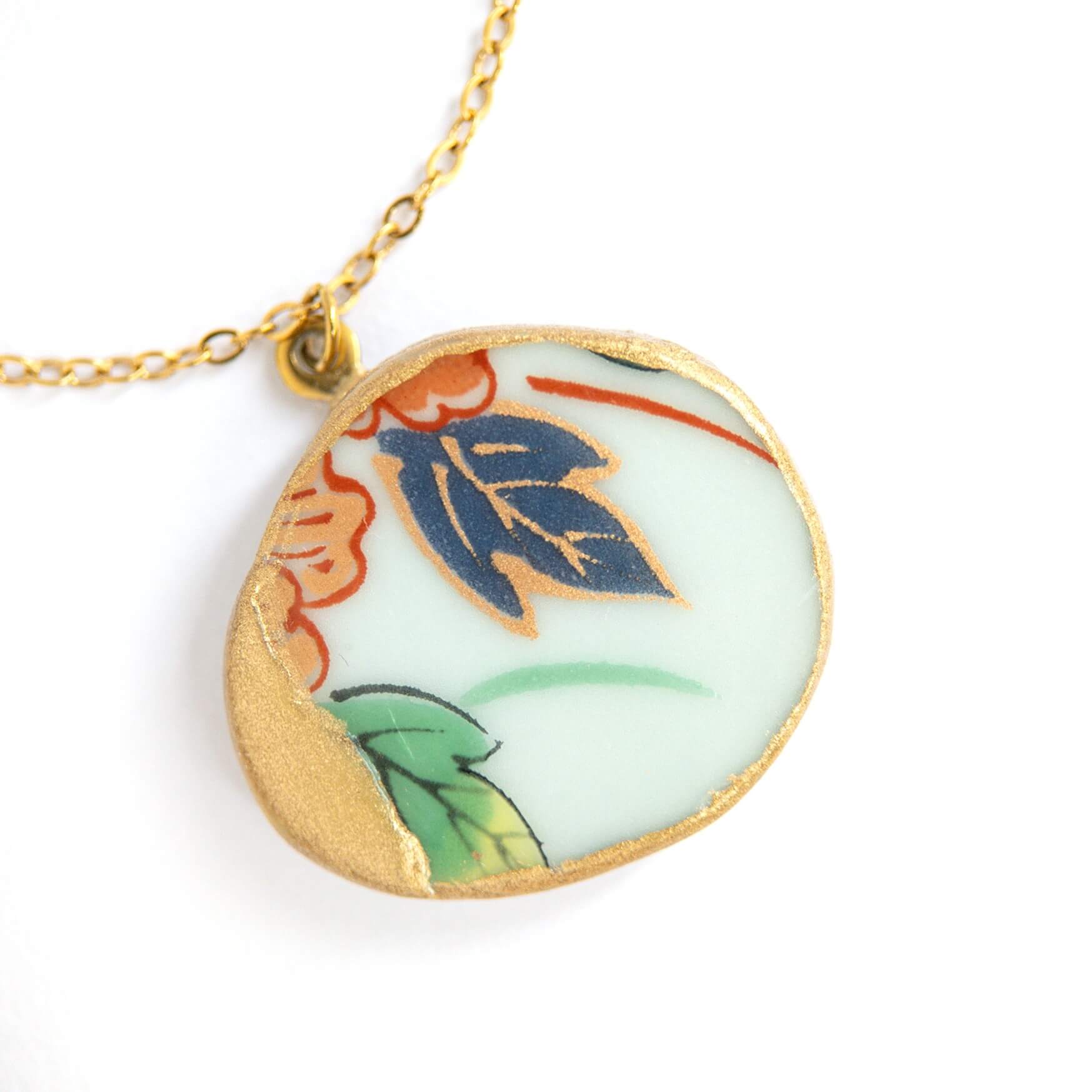 Kake Kintsugi Necklace - White Blue