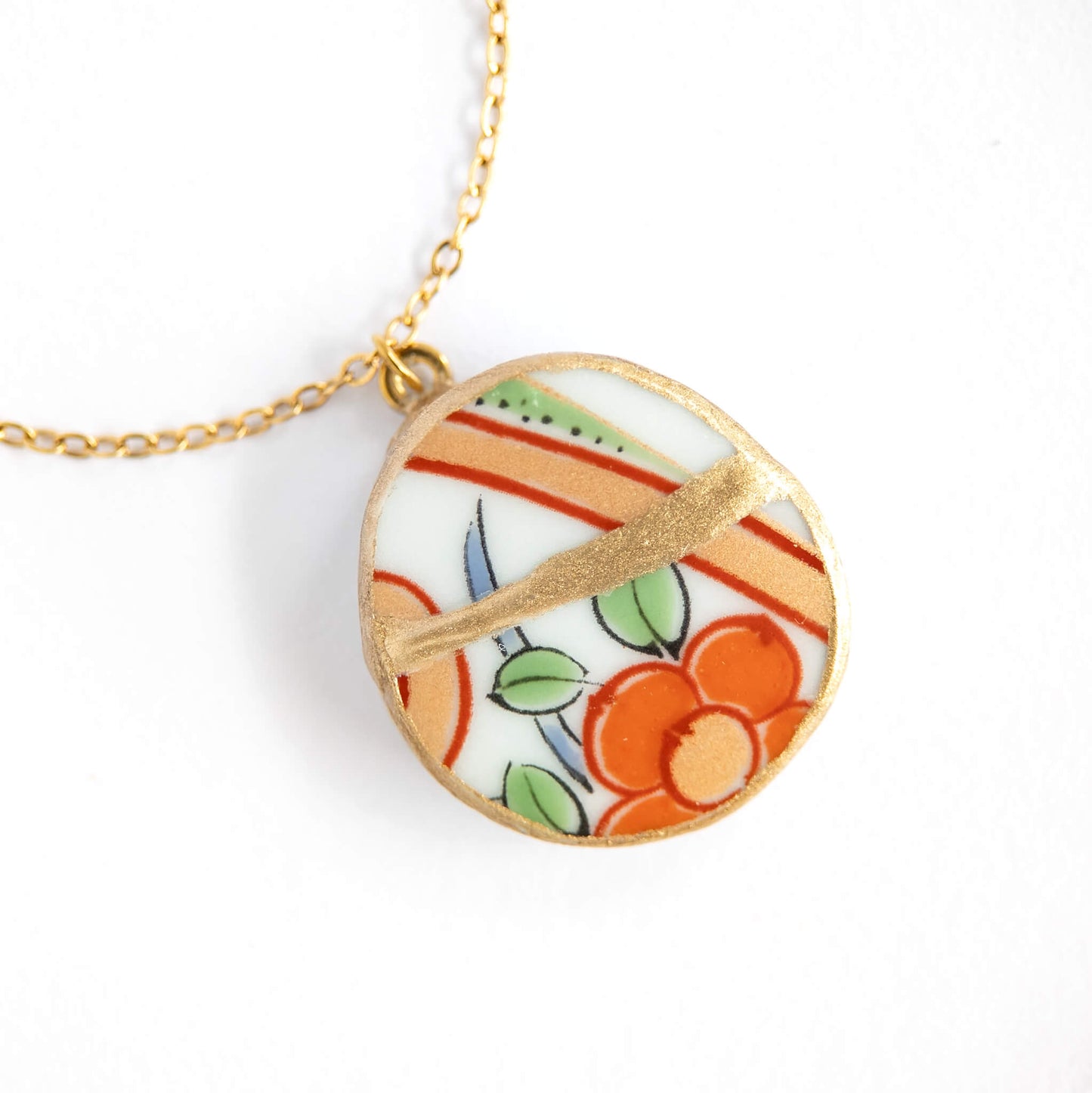 Ware Kintsugi Necklace - Orange White