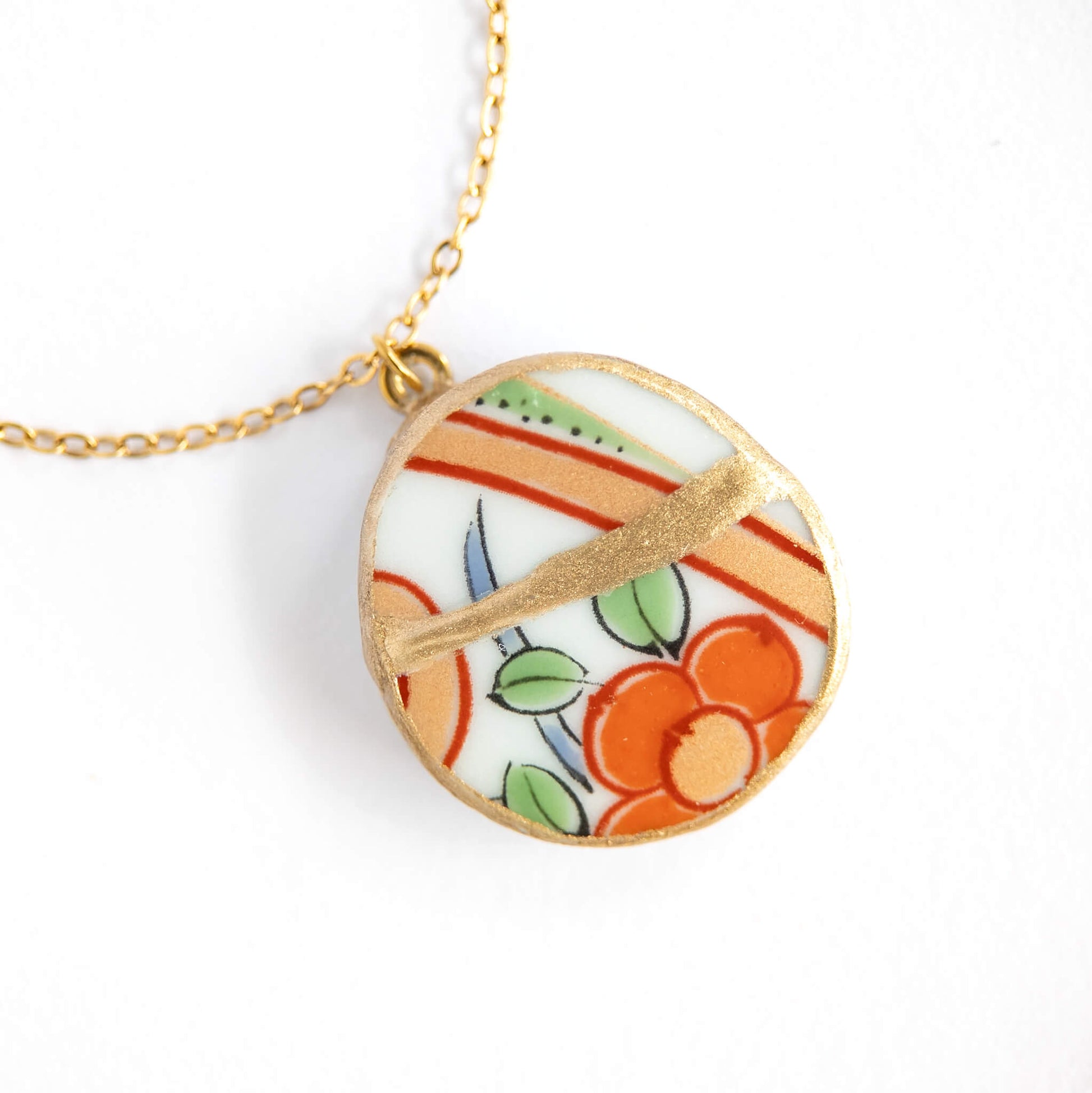 Ware Kintsugi Necklace - Orange White