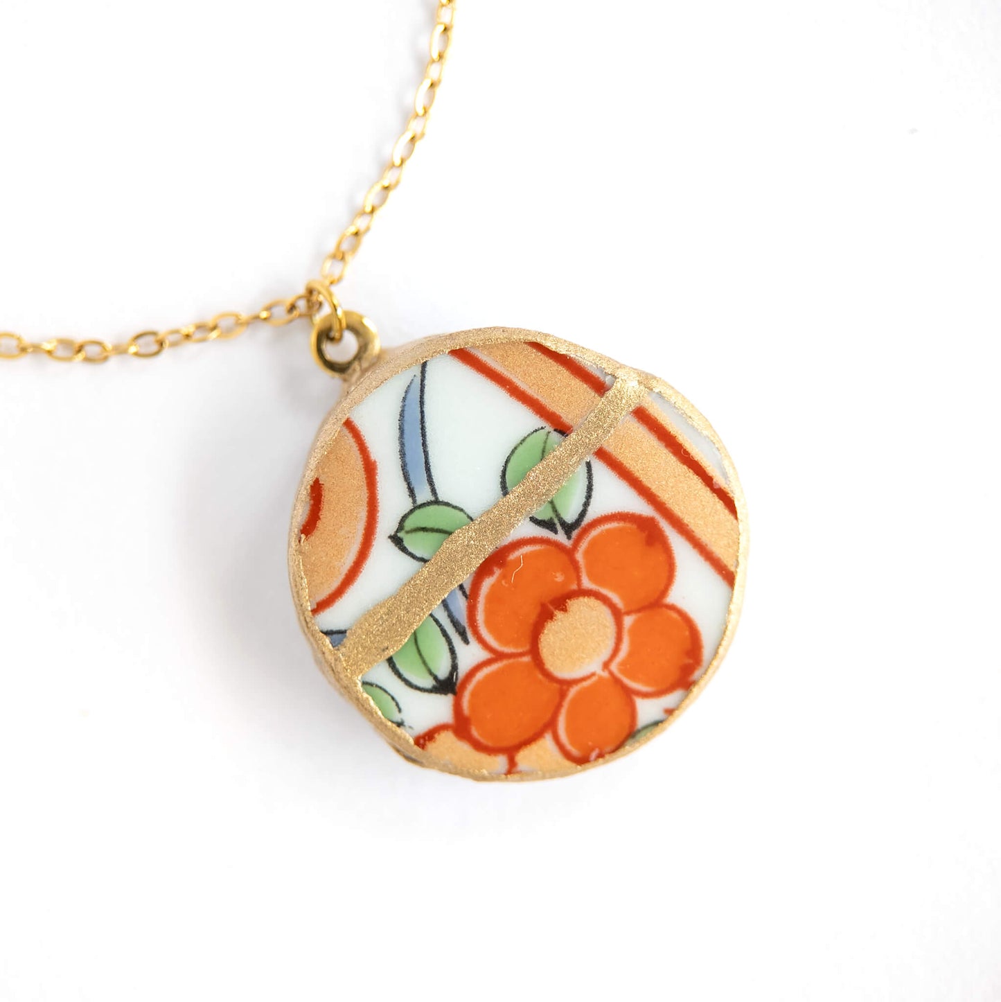 Ware Kintsugi Necklace - Orange White