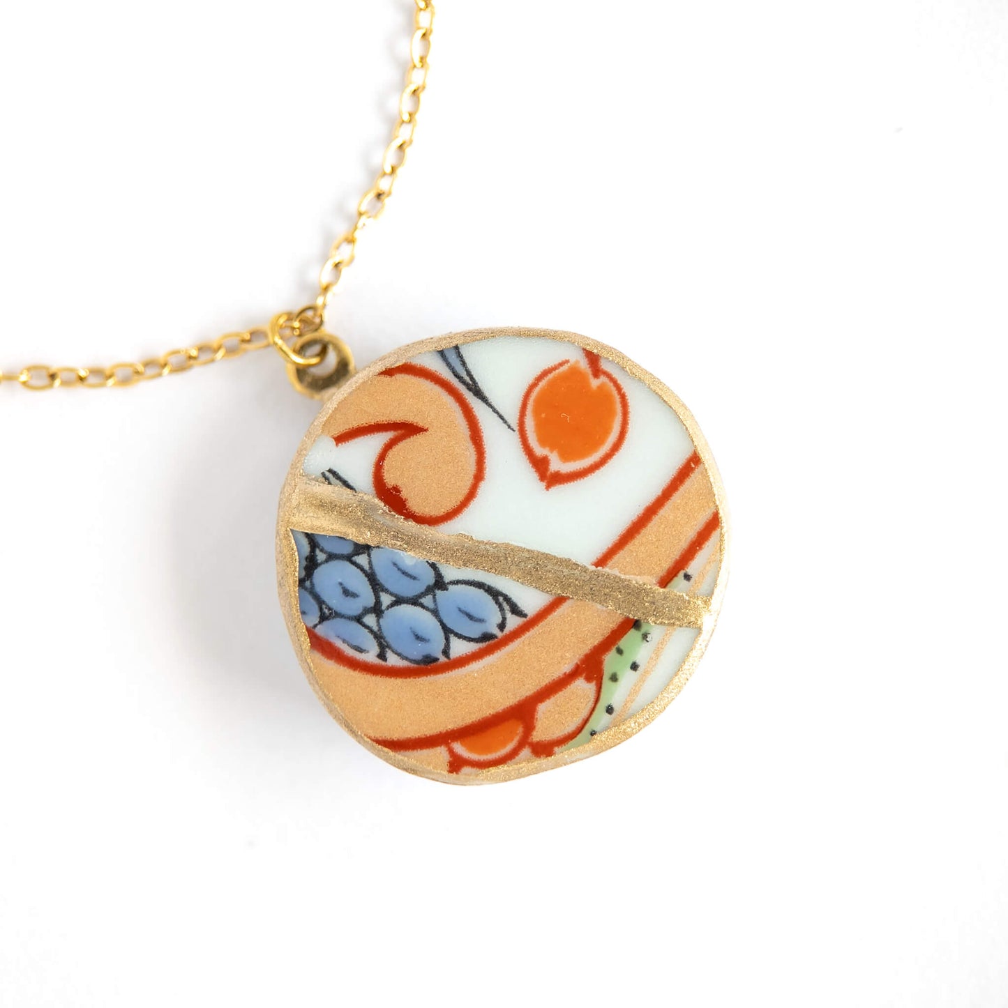 Ware Kintsugi Necklace - Orange White