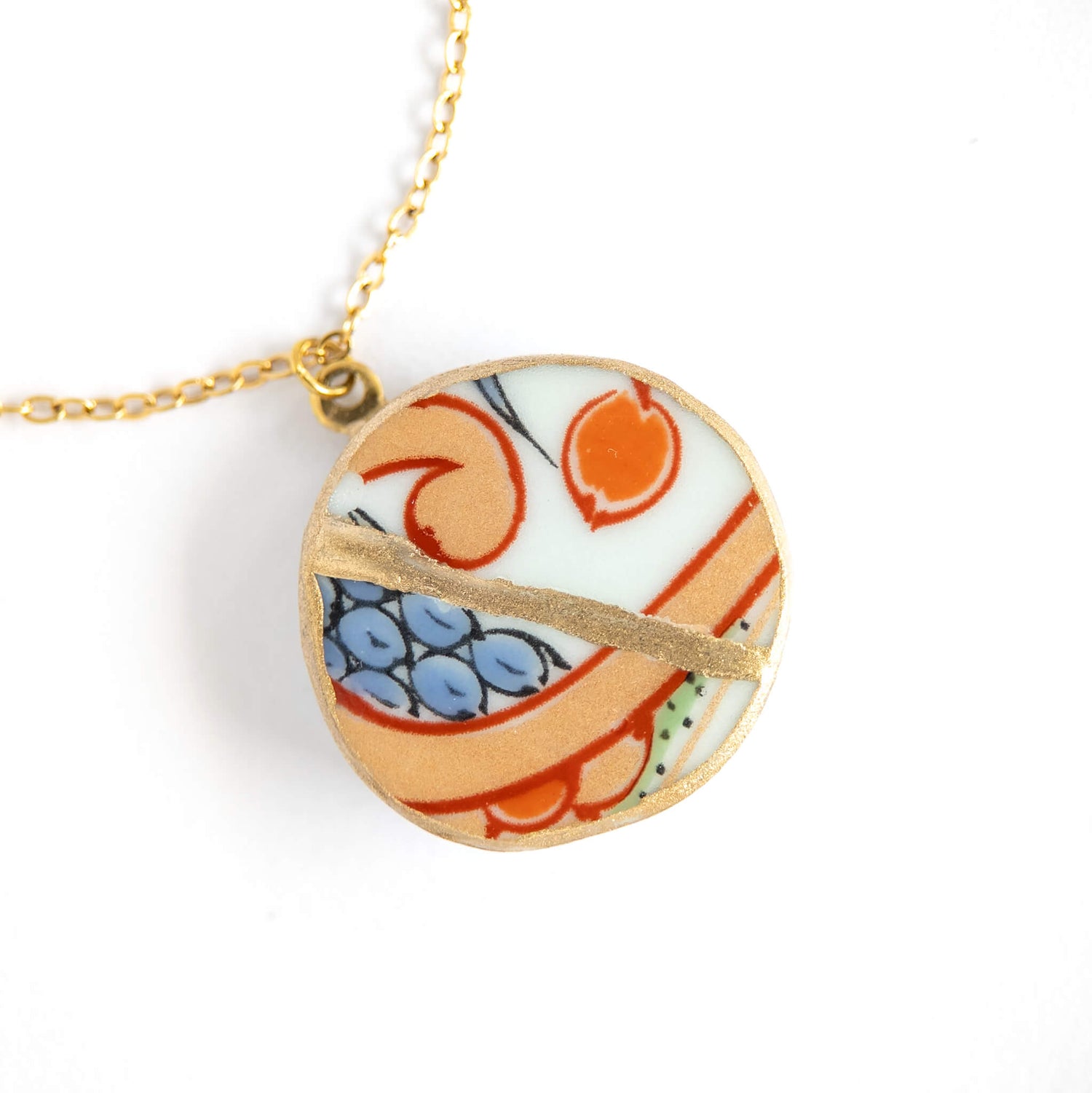 Ware Kintsugi Necklace - Orange White