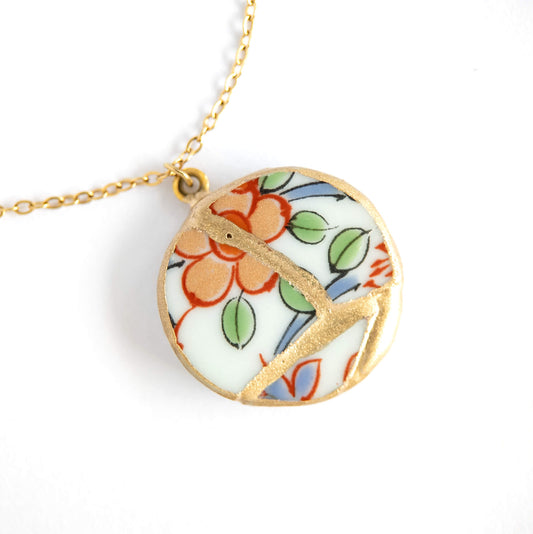 Ware Kintsugi Necklace - Orange White