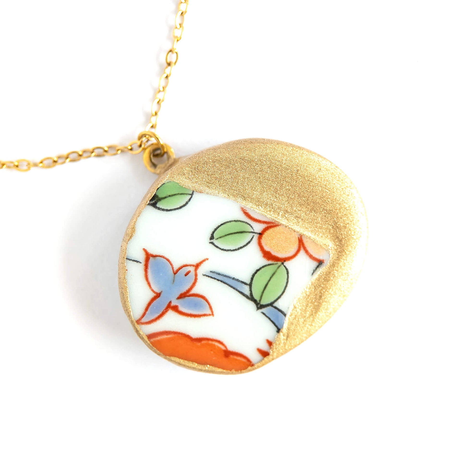 Kake Kintsugi Necklace - White Green