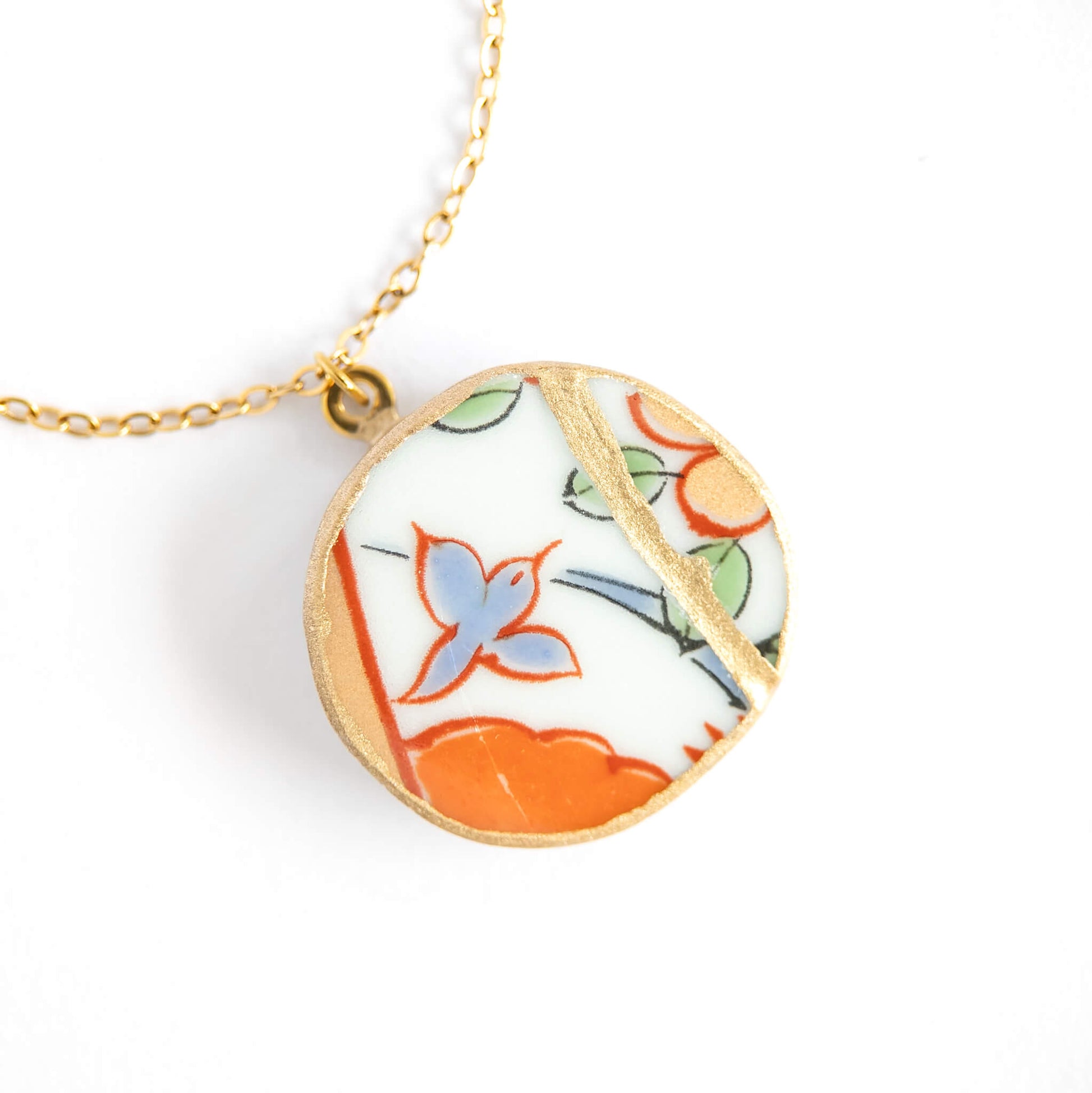 Ware Kintsugi Necklace - White Red