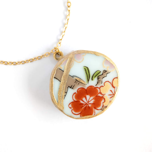 Ware Kintsugi Necklace - White Red