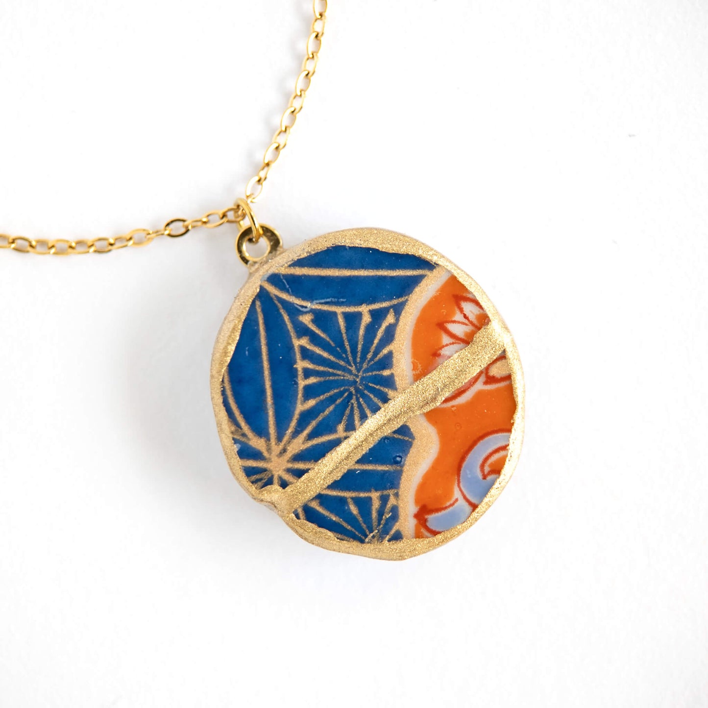 Ware Kintsugi Necklace - Blue Orange