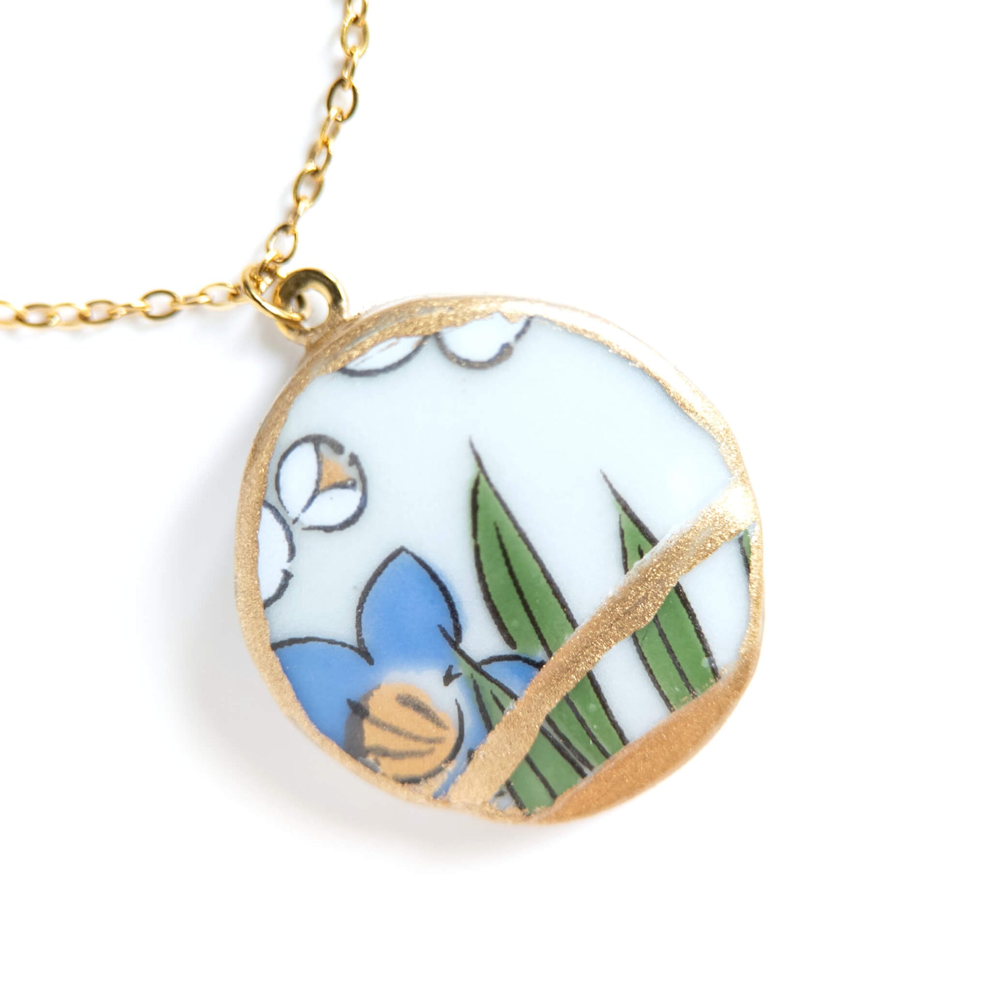 Ware Kintsugi Necklace - Green Blue