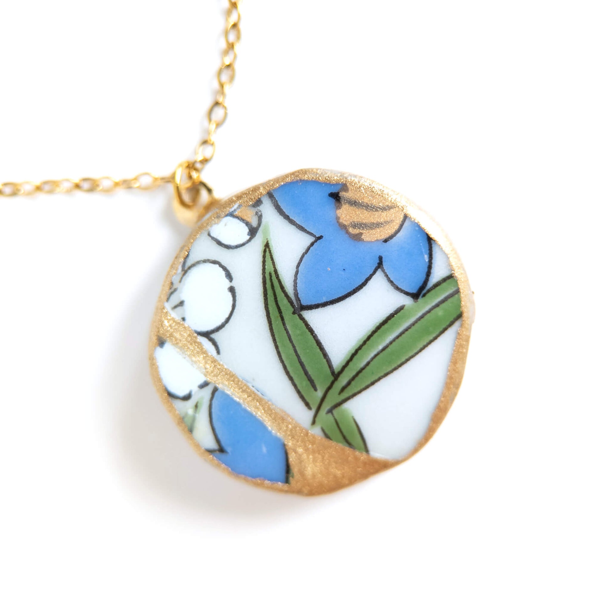 Ware Kintsugi Necklace - Green Blue