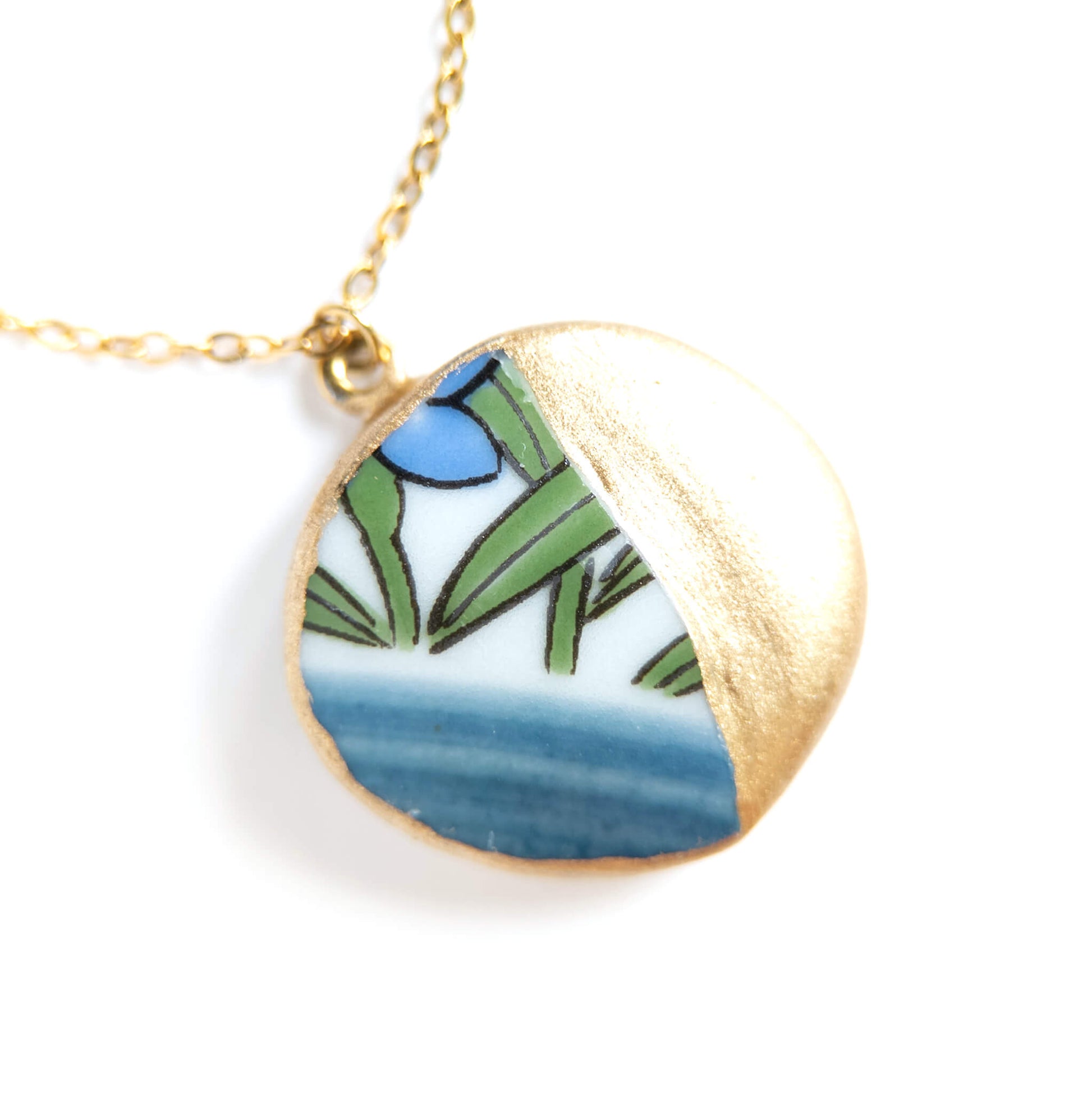 Kake Kintsugi Necklace - Green Blue