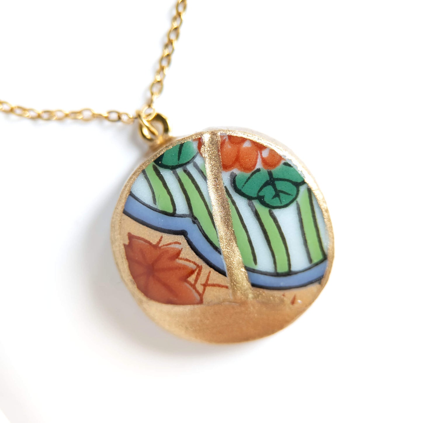 Ware Kintsugi Necklace - Yellow Green