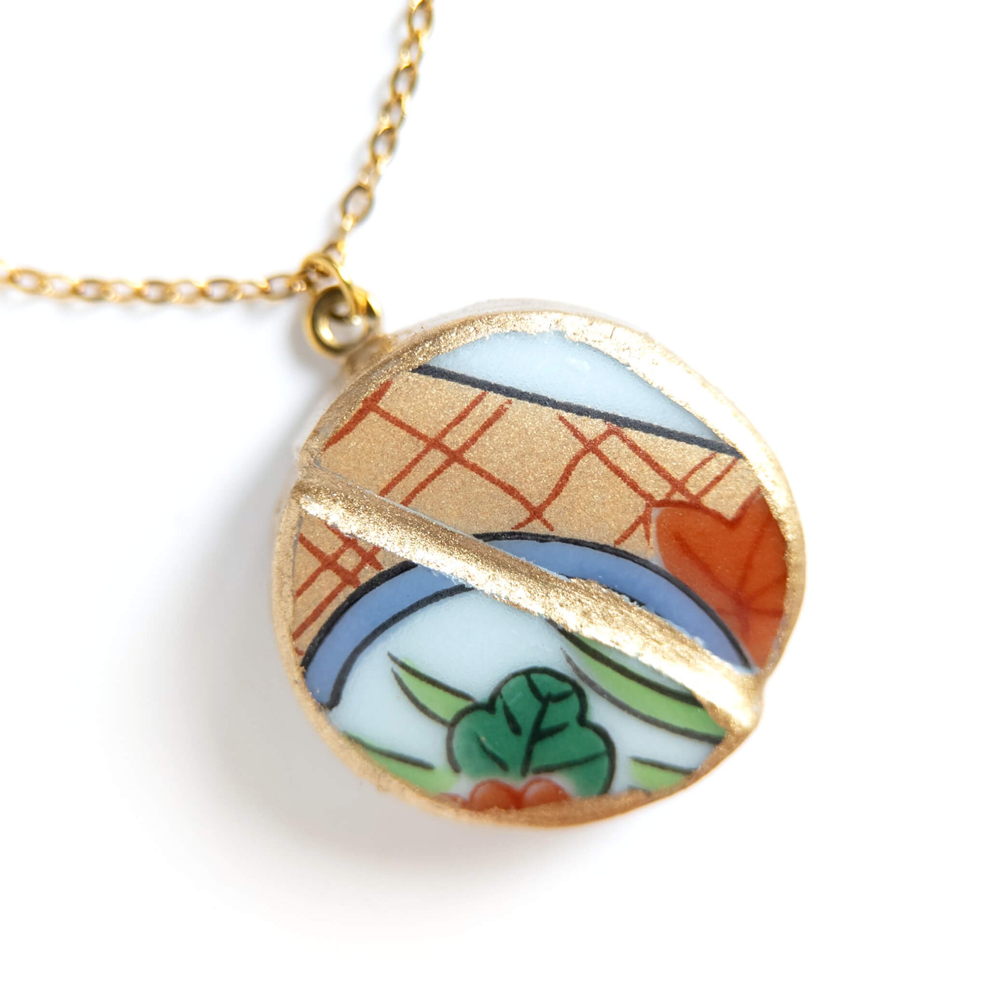 Ware Kintsugi Necklace - Yellow Green