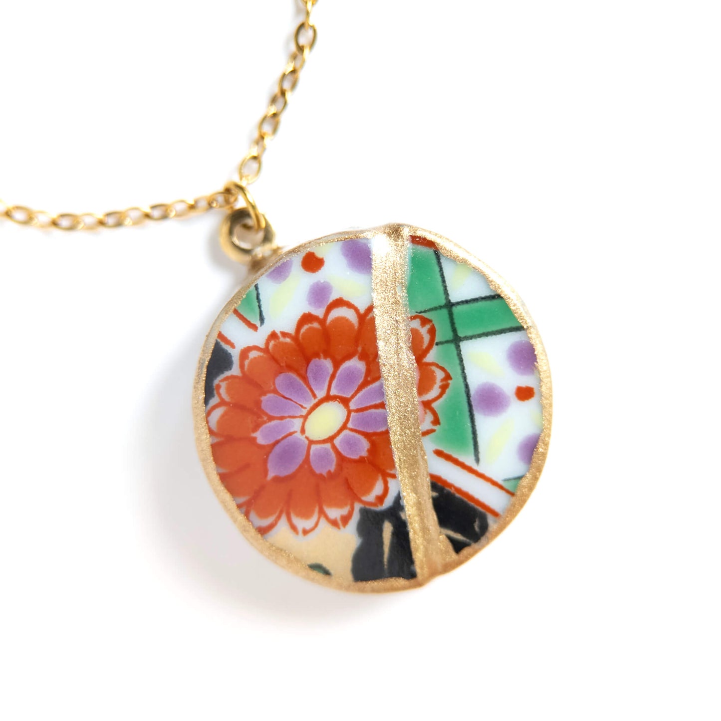 Ware Kintsugi Necklace - Red Green