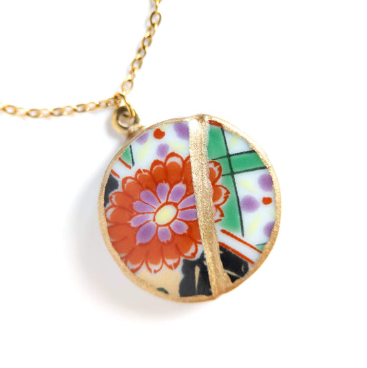 Ware Kintsugi Necklace - Red Green