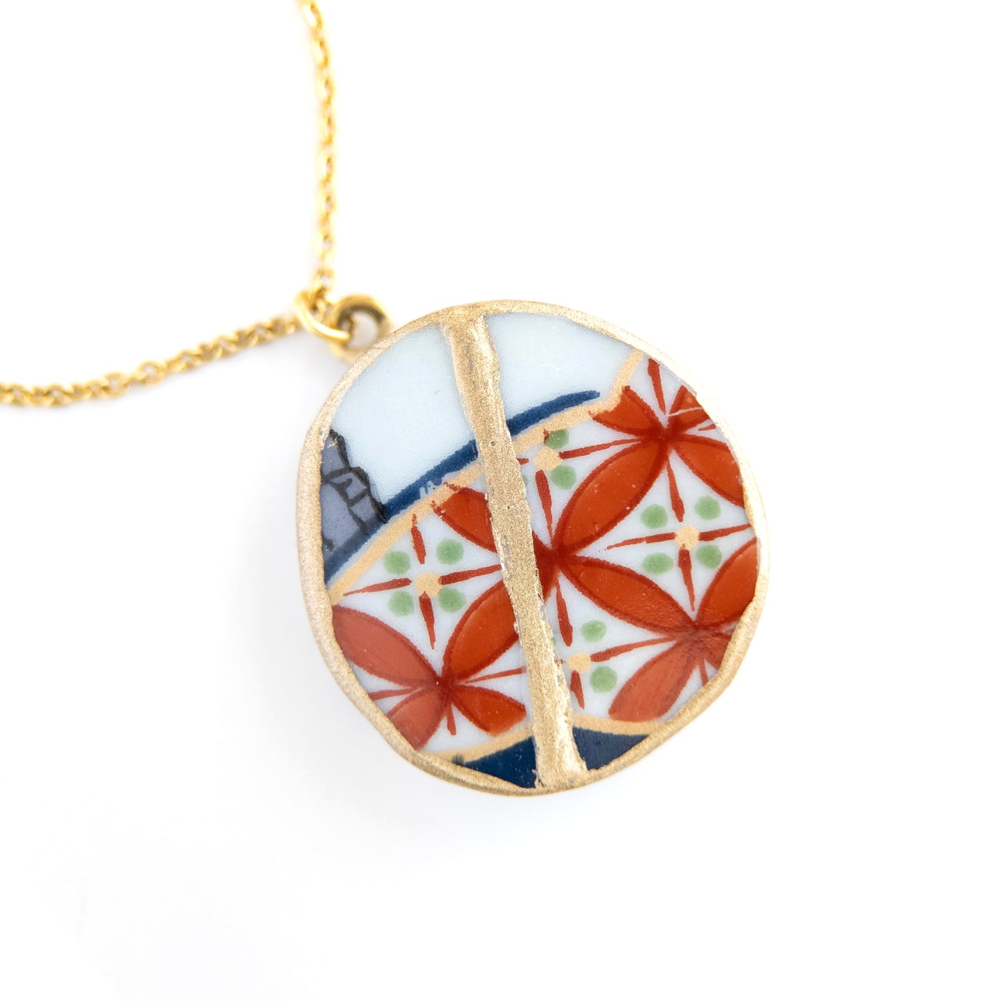Ware Kintsugi Necklace - White Red
