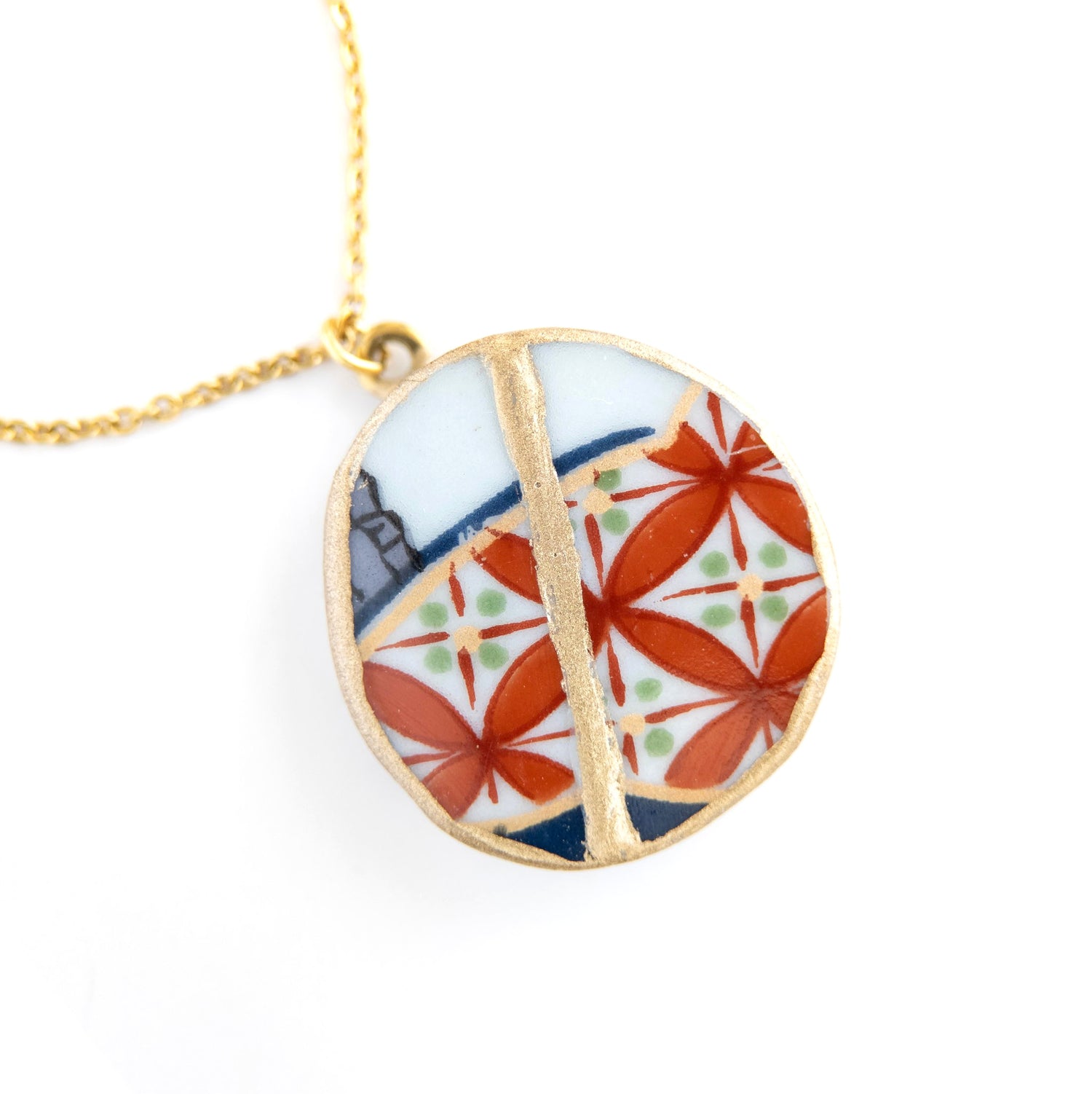 Ware Kintsugi Necklace - White Red