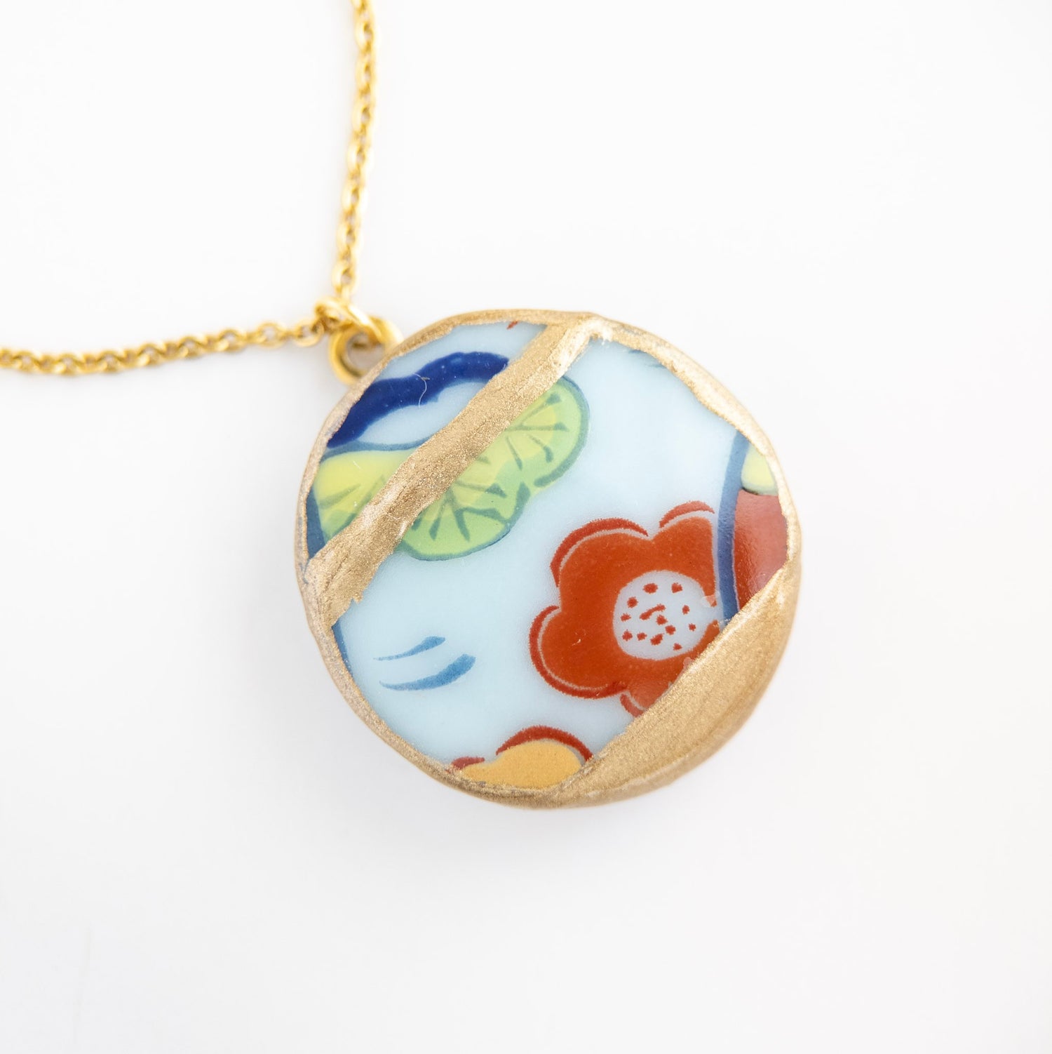 Ware Kintsugi Necklace - White Red