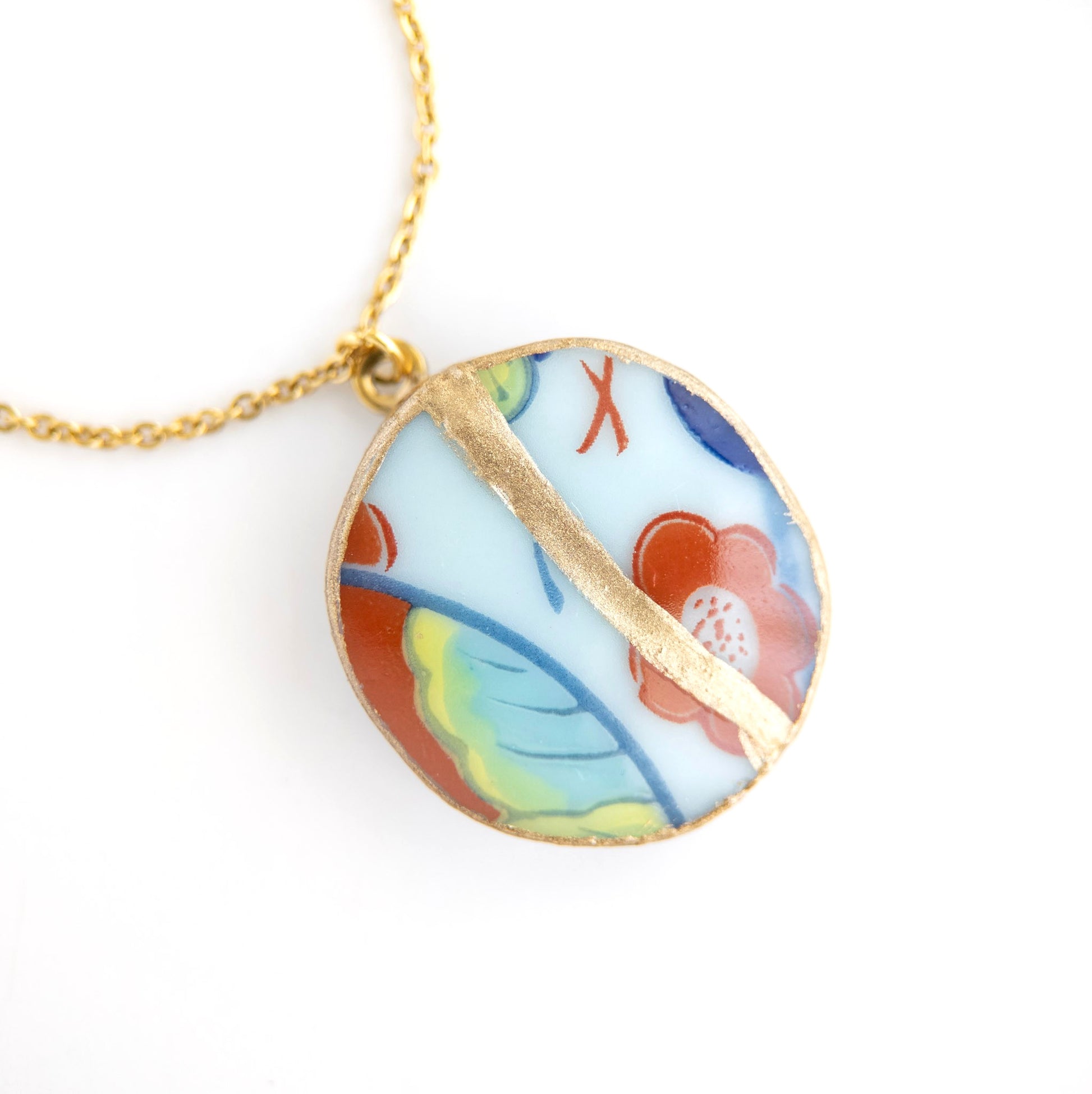 Ware Kintsugi Necklace - White Red