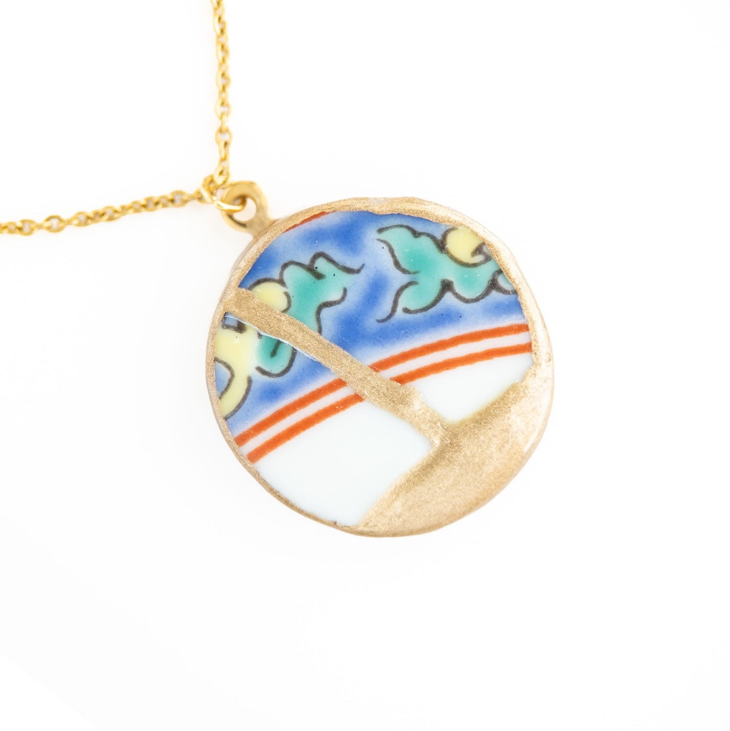 Ware Kintsugi Necklace - Blue White