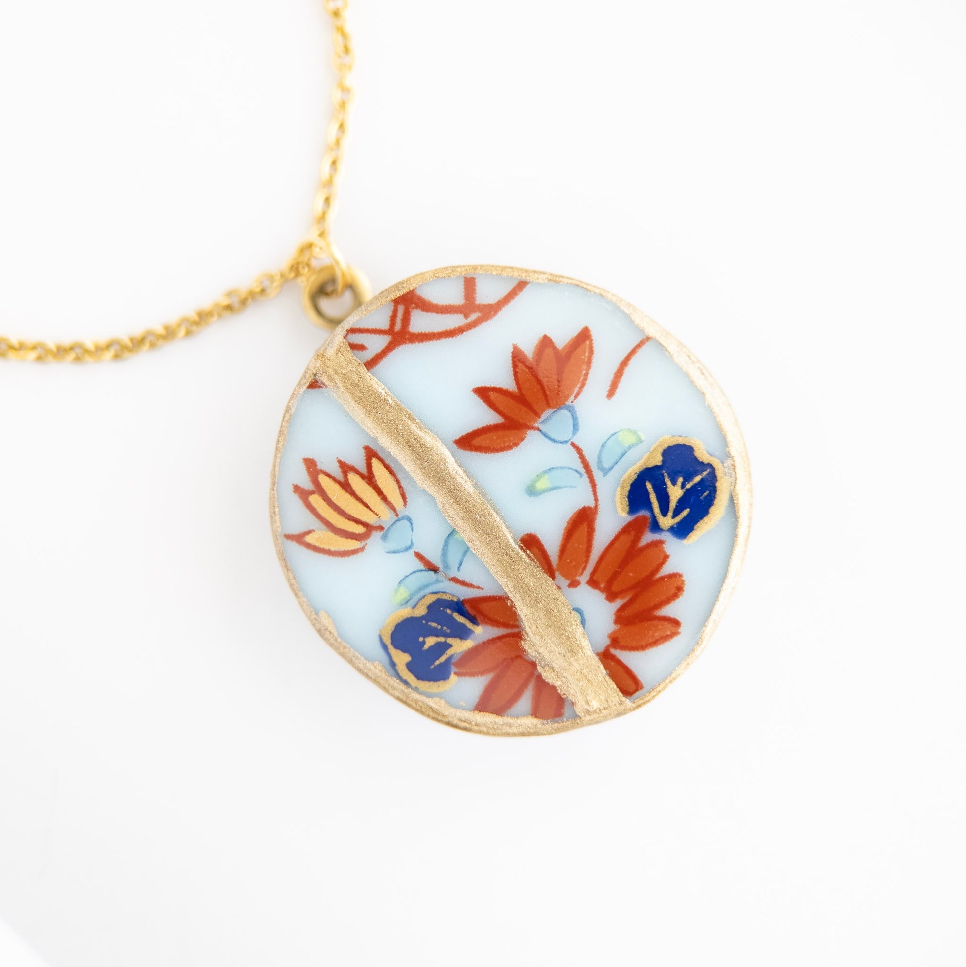 Ware Kintsugi Necklace - White Red