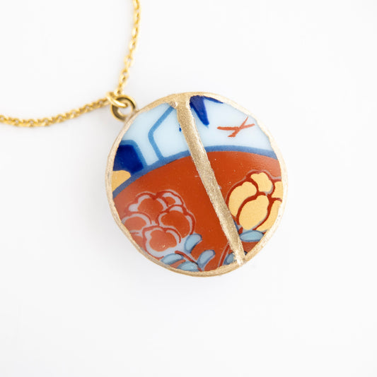 Ware Kintsugi Necklace - White Red