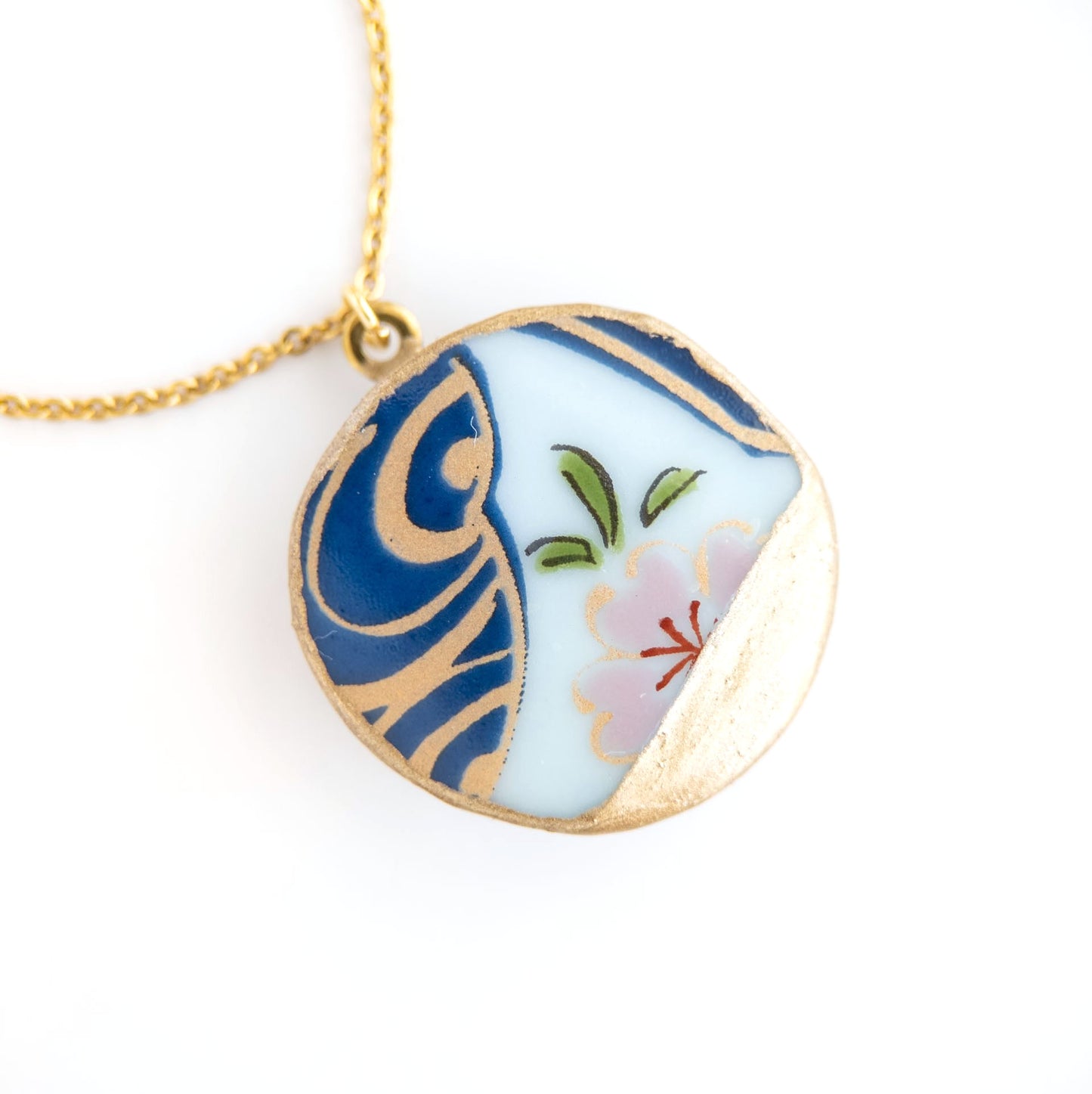 Kake Kintsugi Necklace - Blue White