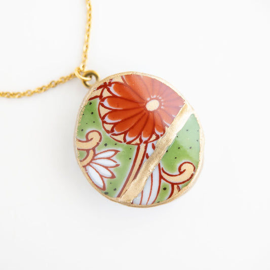 Ware Kintsugi Necklace - Green Red