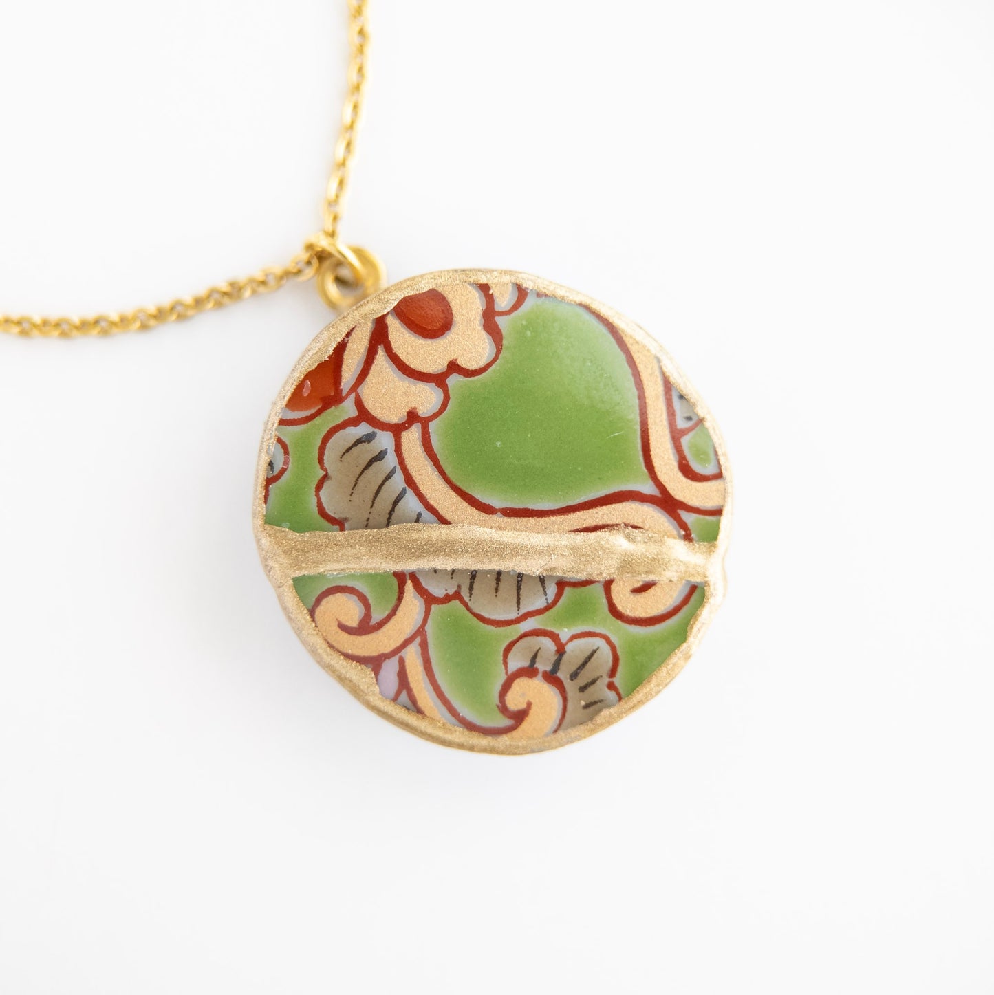 Ware Kintsugi Necklace - Green Yellow