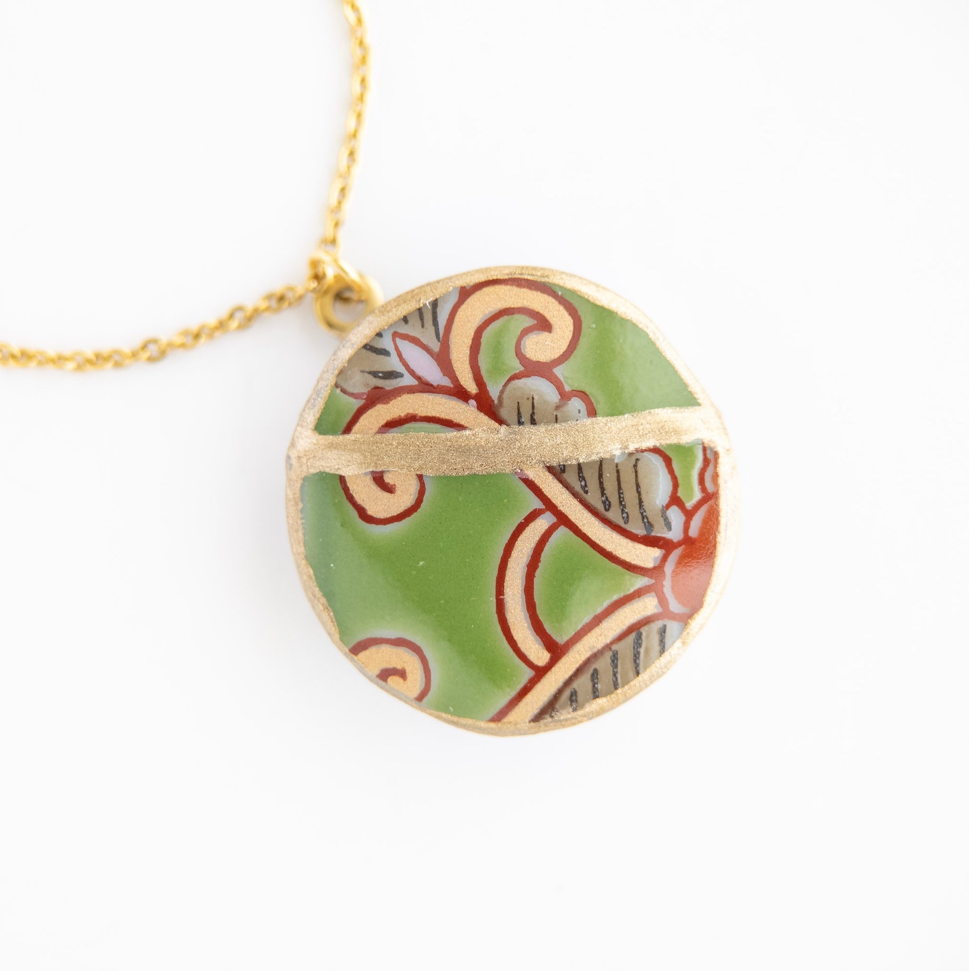 Ware Kintsugi Necklace - Green Yellow
