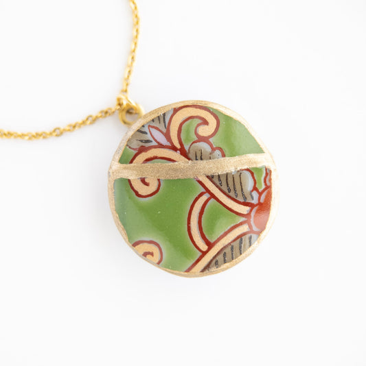 Ware Kintsugi Necklace - Green Yellow