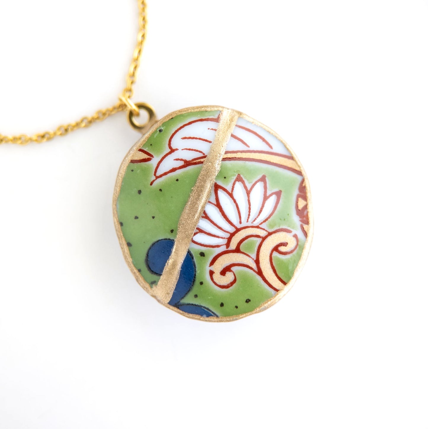 Ware Kintsugi Necklace - Green White