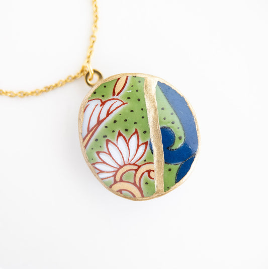Ware Kintsugi Necklace - Green White
