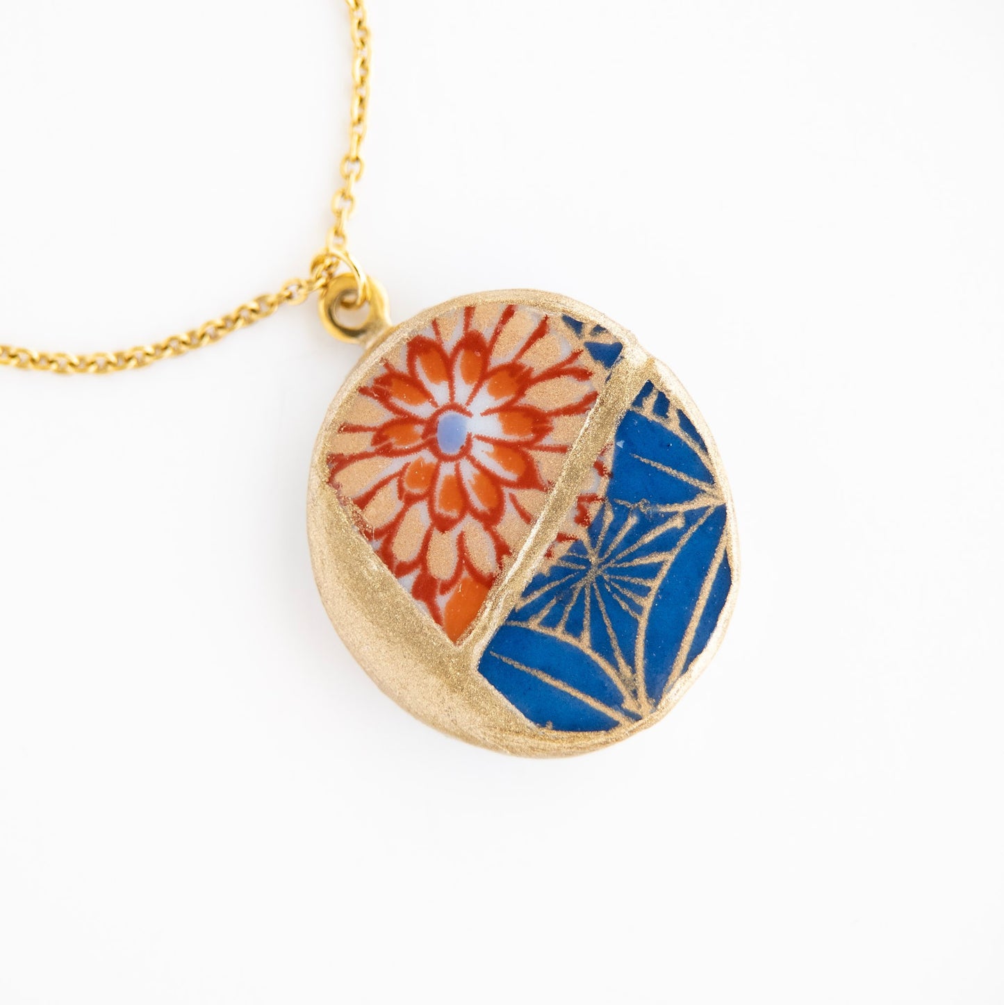 Ware Kintsugi Necklace - Blue Orange