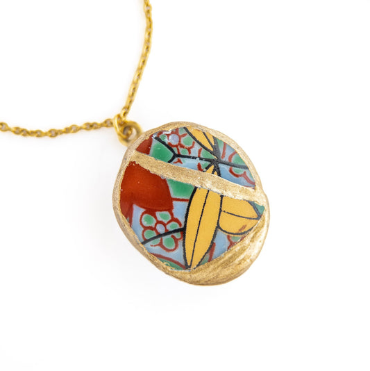 Ware Kintsugi Necklace - Green Purple