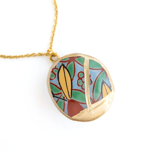 Ware Kintsugi Necklace - Green Purple