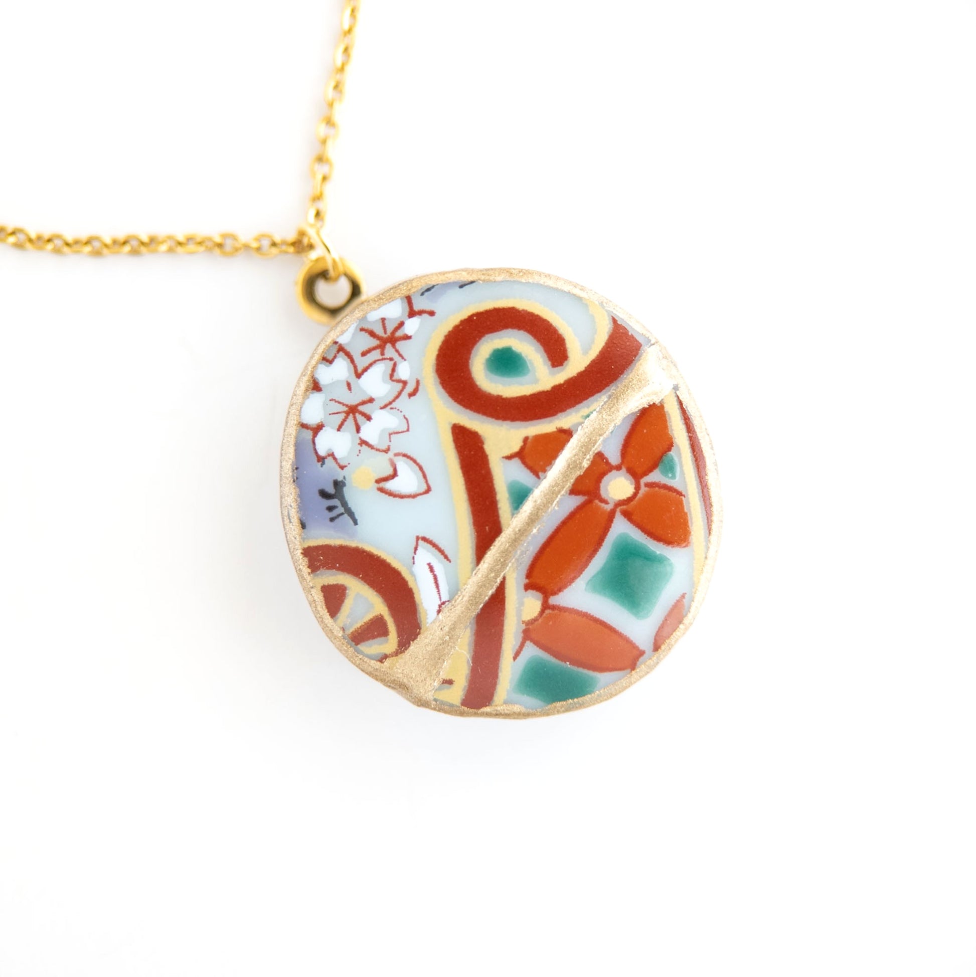 Ware Kintsugi Necklace - Red Green