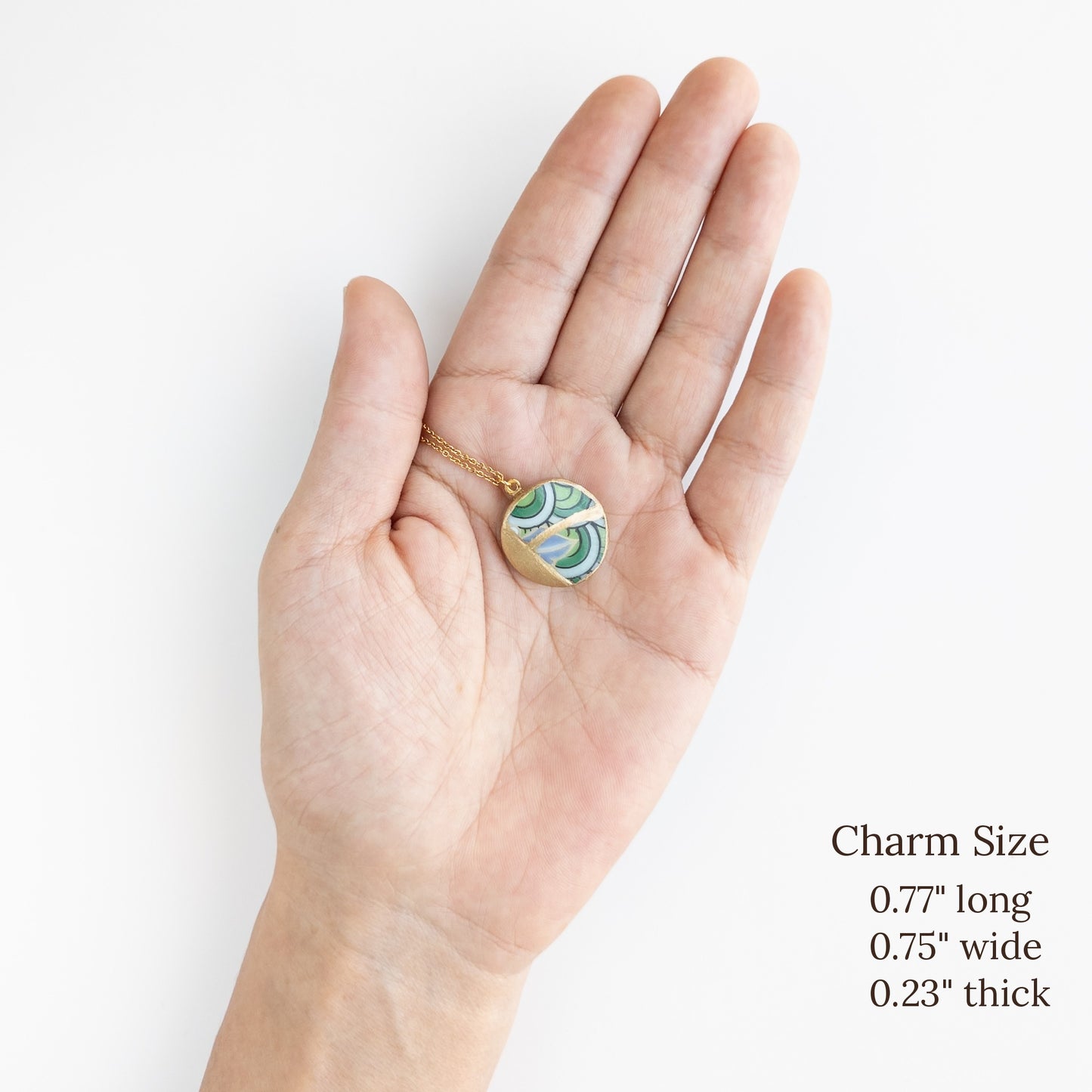 Ware Kintsugi Necklace - Green White