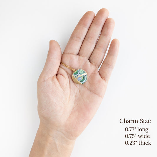Ware Kintsugi Necklace - Green White
