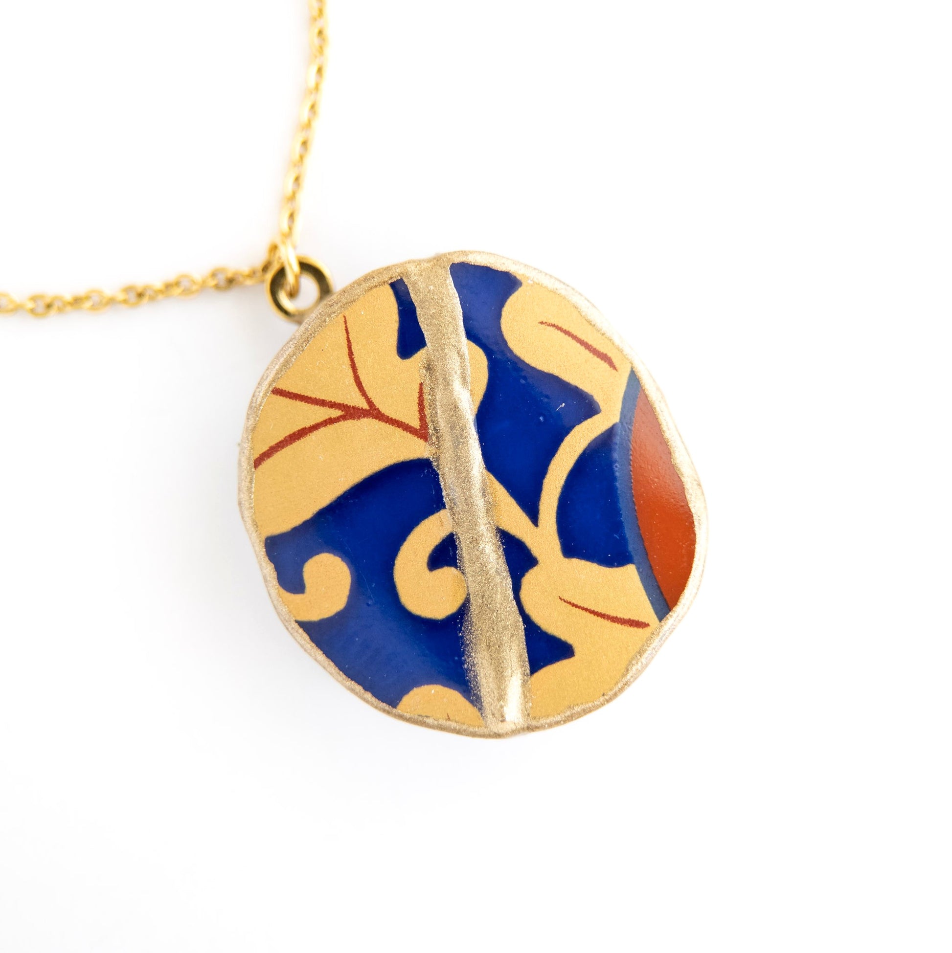 Ware Kintsugi Necklace - Blue Yellow