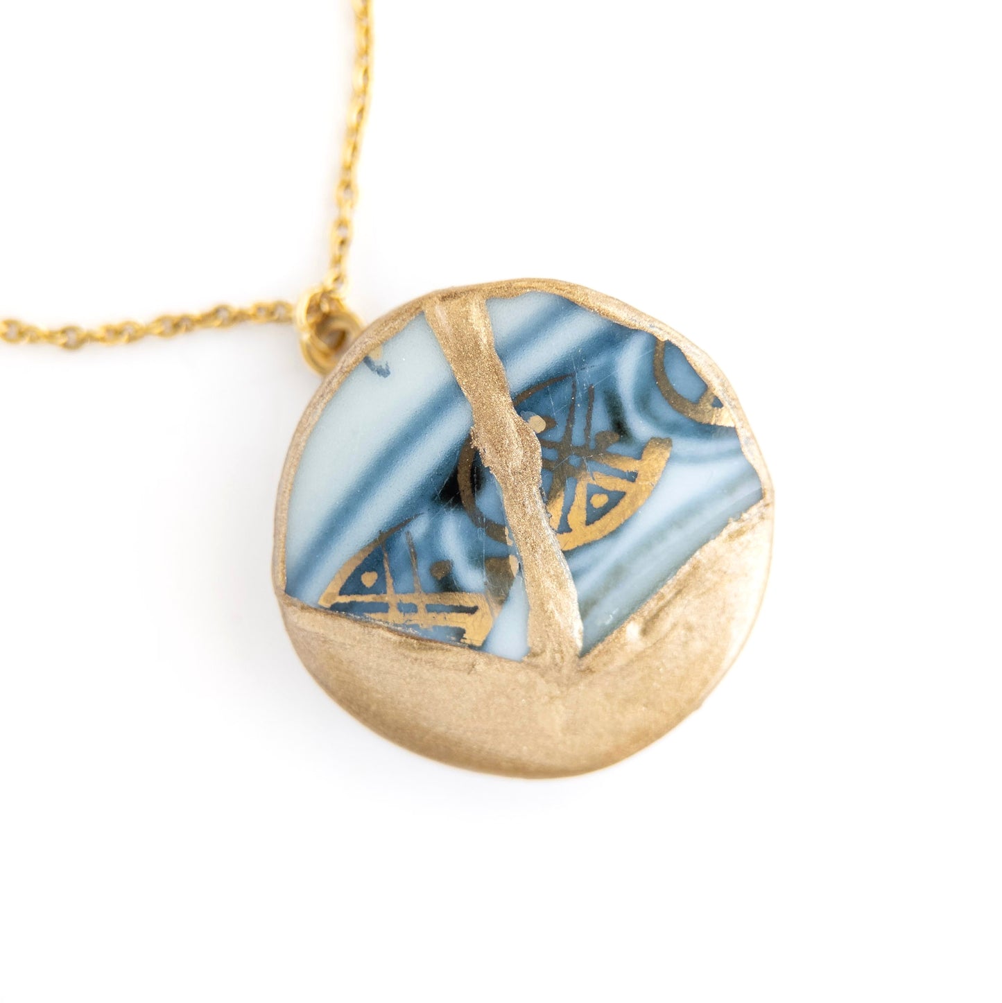 Ware Kintsugi Necklace - Blue White
