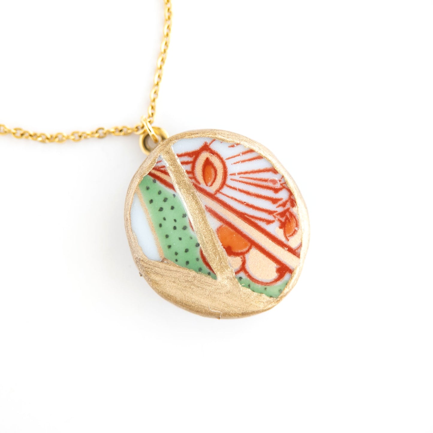 Ware Kintsugi Necklace - Green Yellow