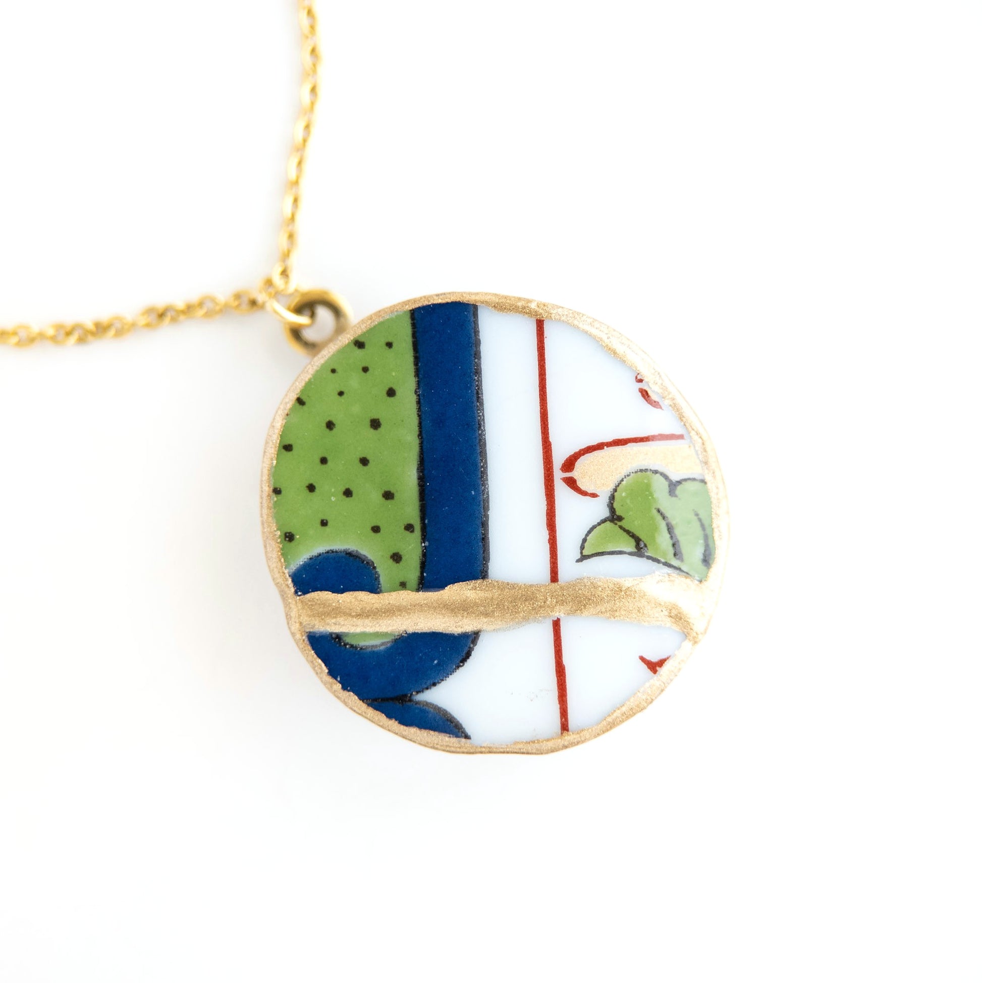 Ware Kintsugi Necklace - Green Blue