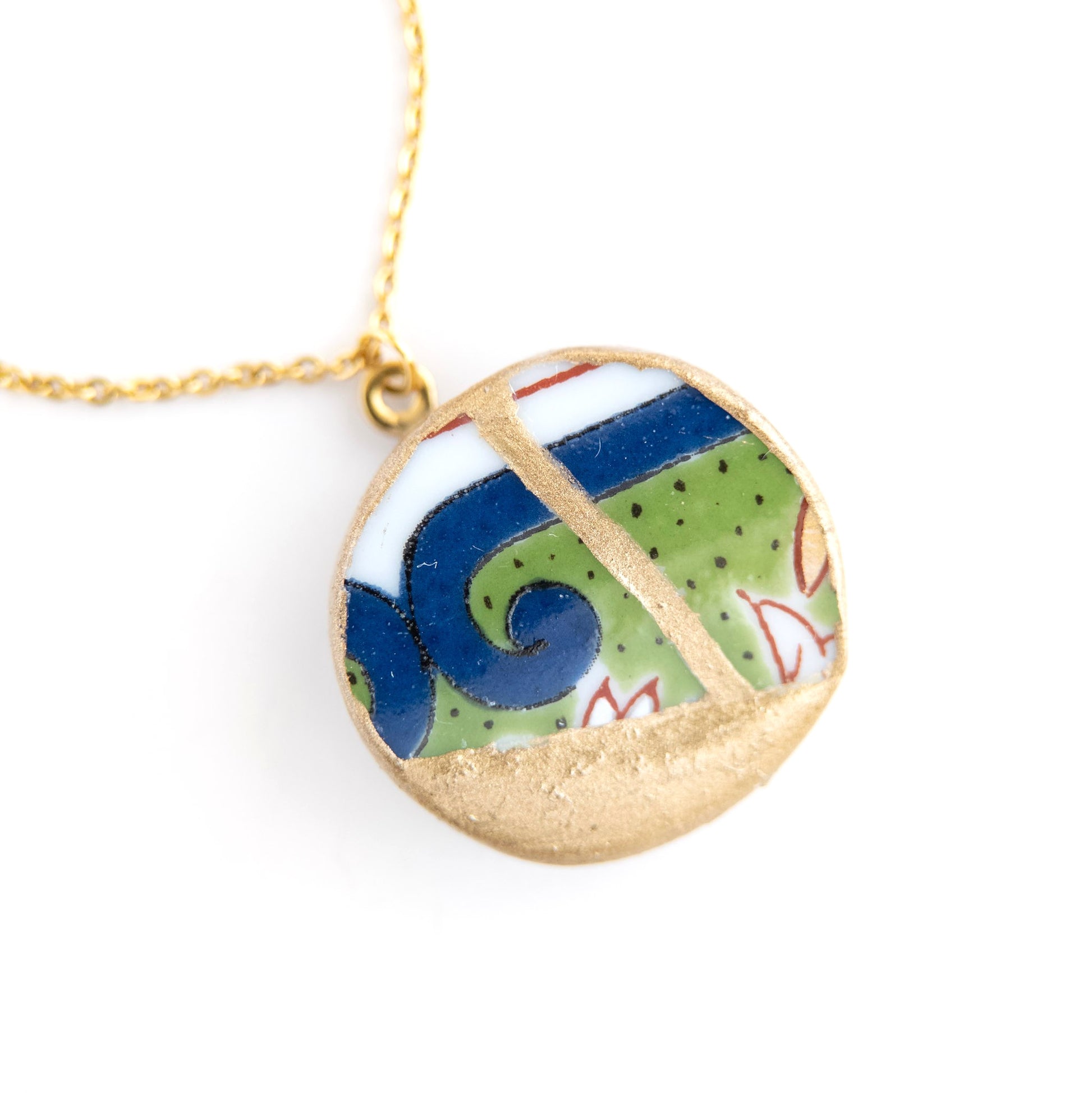 Ware Kintsugi Necklace - Green Blue