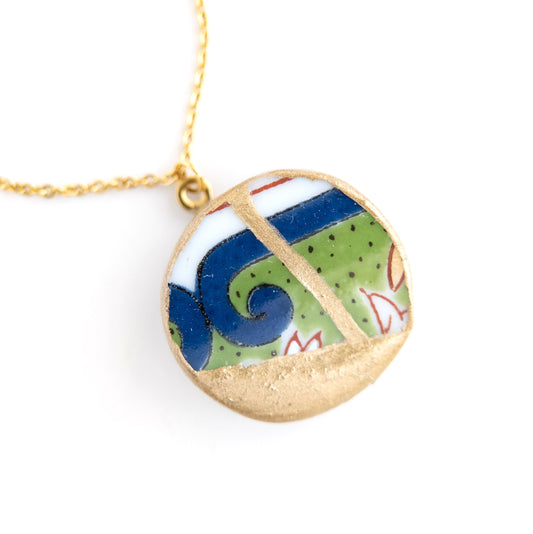 Ware Kintsugi Necklace - Green Blue