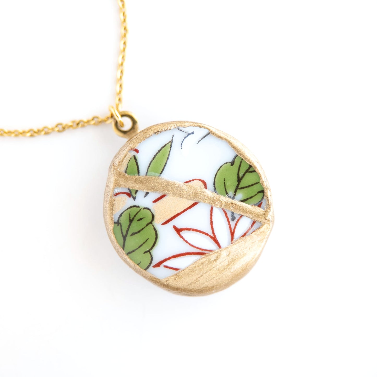 Ware Kintsugi Necklace - White Green